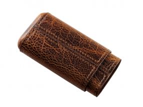Zigarrenetui 3er Coronita - Angelo, antikbraun (11x6cm)