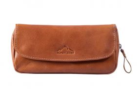 Alpenleder Michl Pfeifentasche für 1 Pfeife - Cognac