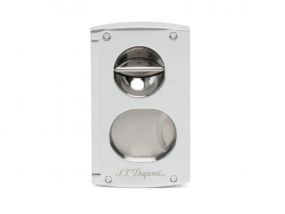 Zigarrenabschneider - ST Dupont Silber, V-Cut + Guillotine