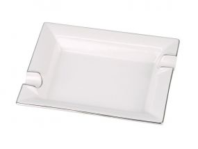 Zigarrenaschenbecher Porzellan weiss