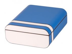 Humidor - Passatore, Blau/weiß, spanischer Zeder, für 40 Zigarren