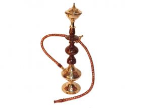 Exclusive Wasserpfeife aus Messing - 40 cm, Bunte