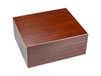 Humidor für 40 Zigarren, Zigarrenhalter aus spanischem Zedernholz, Befeuchter, Hygrometer - braun